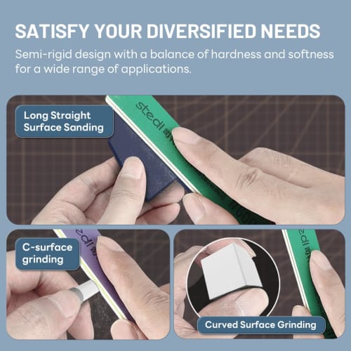 Stedi Sanding Sticks, Model Hobby Making Tool, Polishing Sanding Stick Tool for Gundam Repair, Plastic Models and Miniature Models, 6 Pieces (#400+#60