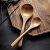 Japanese Style Soup Spoons Long Handle Tableware Kitchen Wooden Porridge Rice Spoon Teaspoon Dinnerware Cooking Utensils