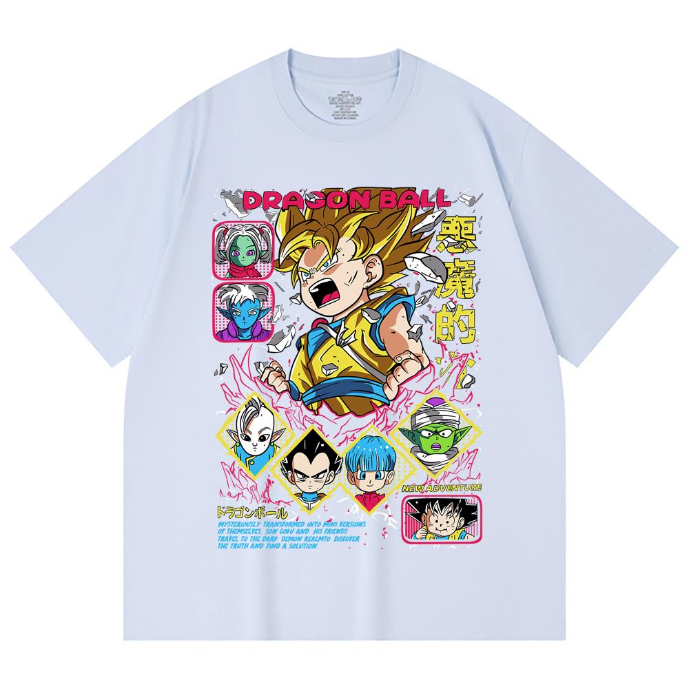 230 Gsm 100% Cotton Dragon Ball V62 Print Unisex Heavy Cotton T Shirt