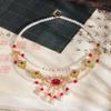 Pearl Horse Face Skirt Necklace Tang Ming Song Dynasty Long Tassel Necklace  Women