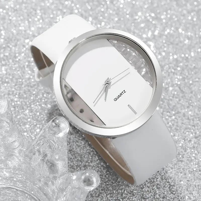 Men's watch couple transparent hollow watch e-commerce watch belt quartz watch