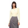Футболка для бега Li Ning Comfortable Slim Fit с длинным рукавом, женская, топы Gelato-Yellow ATLU048-2