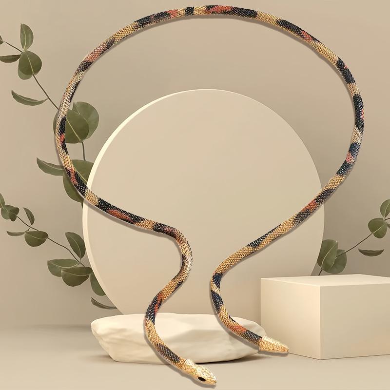 1 Ожерелье-колье в виде змеи, браслет, кольцо на руку, многофункциональное использование, ретро, высокий класс, мода, ниша, старинный метод