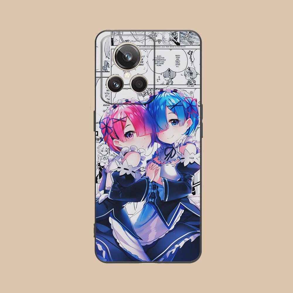 ReZero Rem Ram Matte TPU Mobile Phone Case for Realme GT 8 Neo Pro C75 73 71 C67 65 C55 53 C35 31 C20 15 Colorful Cover