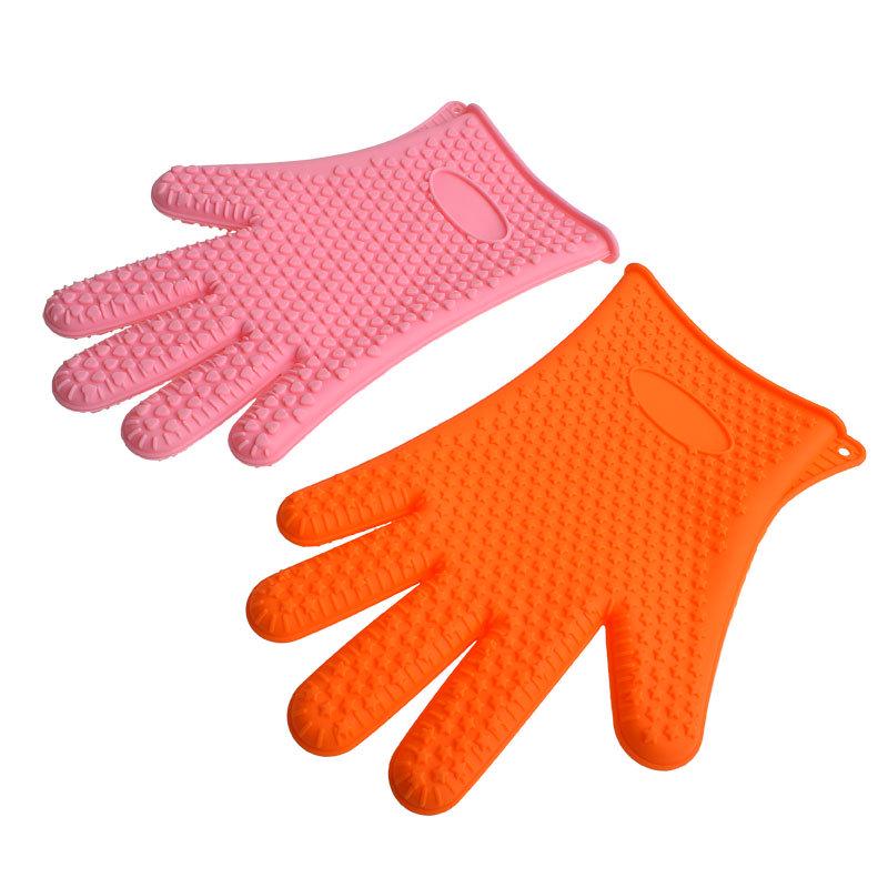 Star Heart Silicone Oven Gloves, Heat Resistant, Waterproof, Non-Slip.