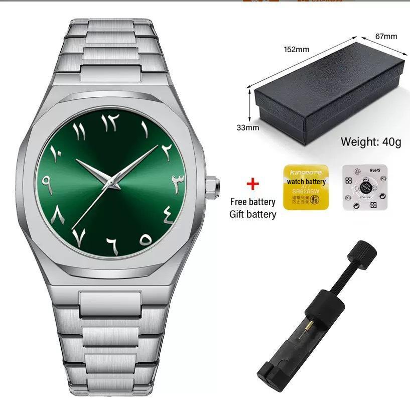 Мужские кварцевые часы высокого класса с арабскими цифрами – Элегантный деловой дизайн