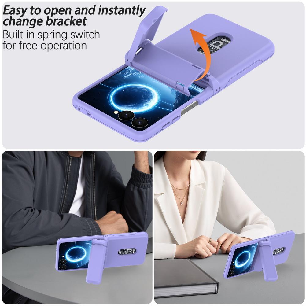Чехол-подставка с пружинным шарниром для Samsung Z Flip 8 Flip7 FE Galaxy Z Flip 7 6 5 2 Слот для кредитной карты Защитная крышка для объектива