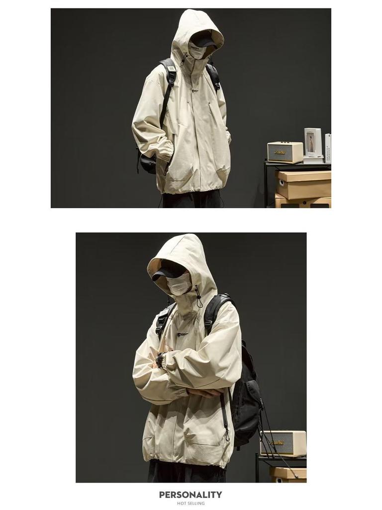 Мужская японская модная куртка для альпинизма с капюшоном — повседневная одежда на весну/осень