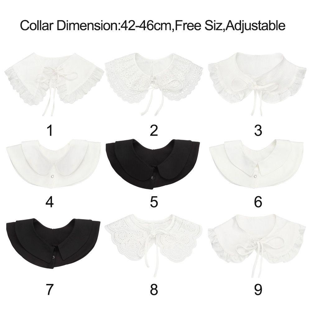 Fashion Clothes Accessories Floral Lace Vintage Lapel Blouse Top Fake Collar Shawl Shirt False Tie