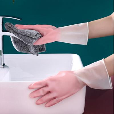 Многоразовые нескользящие кухонные перчатки, чистящие средства, защитные перчатки из ПВХ, инструменты для мытья посуды, высококачественные хозяйственные перчатки, резиновые, бытовые, прочные, 1 шт.