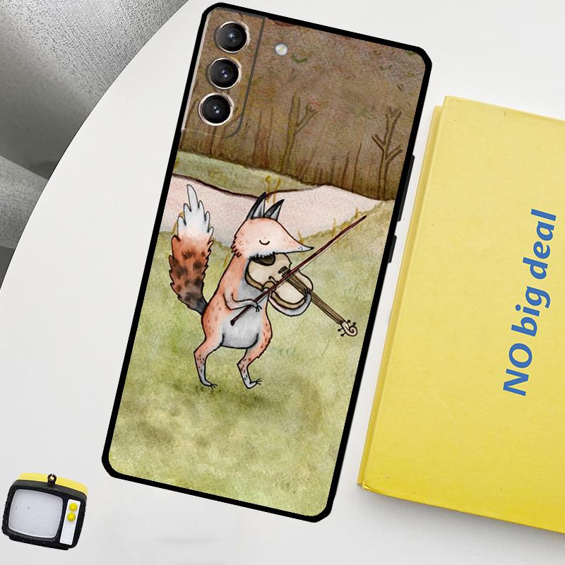 Зимняя Лиса Лисы Чехол для Телефона Для Samsung Galaxy S25 Ultra S20 S21 S22 S23 Plus S9 S10 S25 FE S24 Ultra Чехол