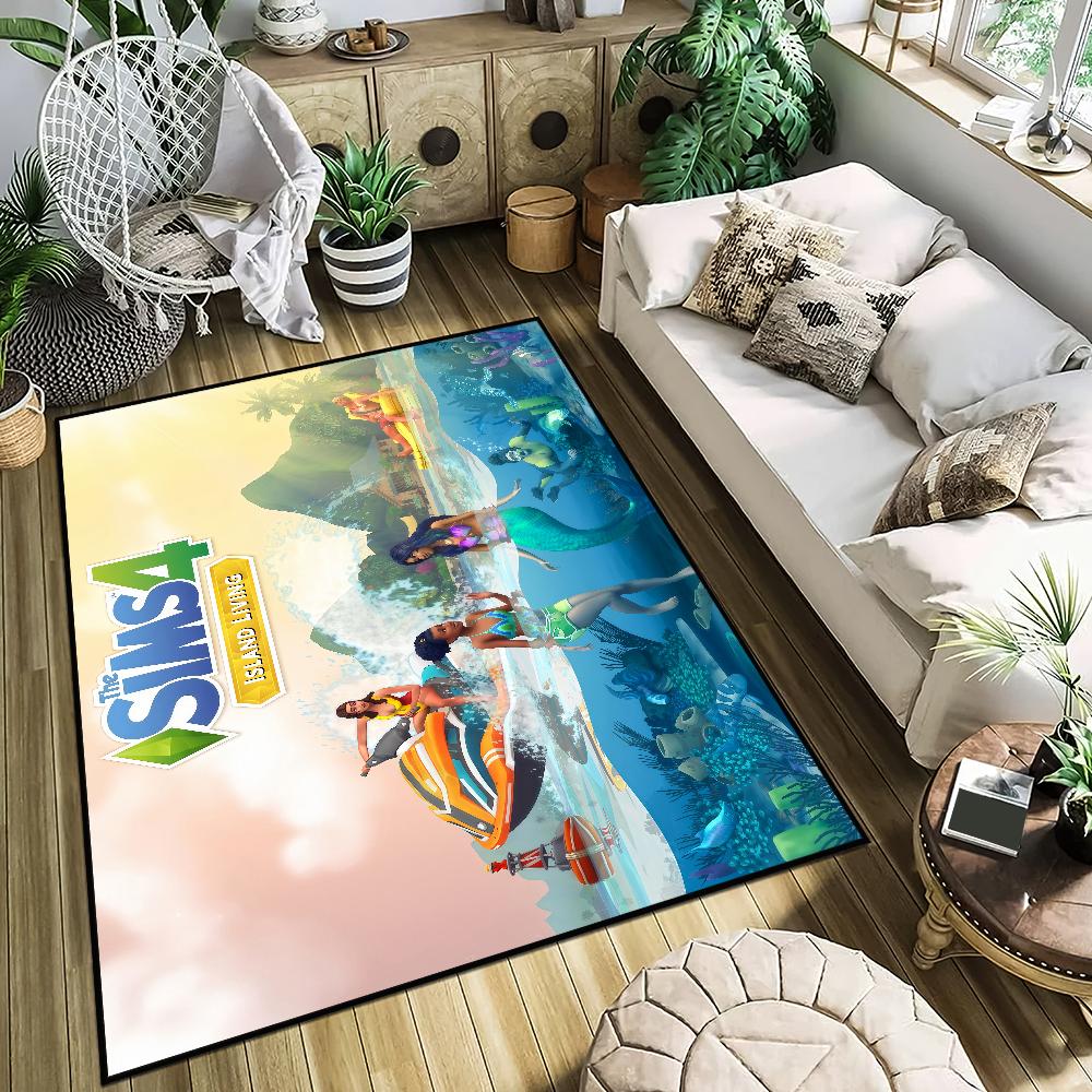 Игра смешное искусство the S-sims 4 маленький ковер Ковер Ковер Домашний Декор Спальня Коврик Прихожая Балкон Ковер Вход Коврик для ног Украшение