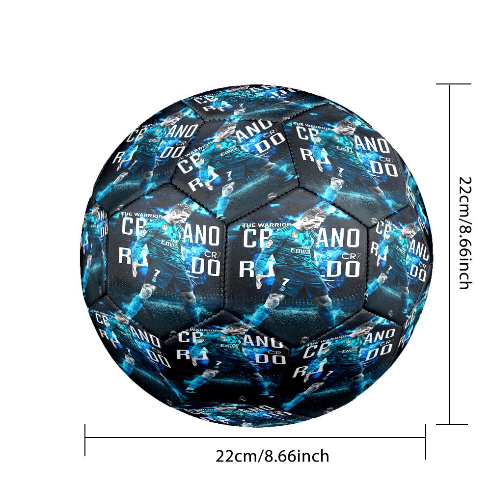 Ronaldo's Devil's Legend Aig Size 5 Soccer Ball Machine Sewn Indoor/Outdoor Training and Matches Unique Gift for Soccer Lovers