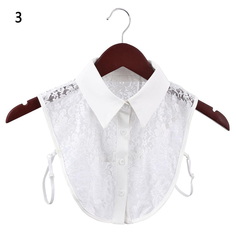 1pc Sexy Lace Fake Collar Shirt Shawl Flower Crochet Neckline Collars Women Detachable Collar Half Shirt Faux Collar Lace Fabric