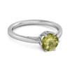 Peridot Minimalist Solitaire Ring -925  Sterling SIlver