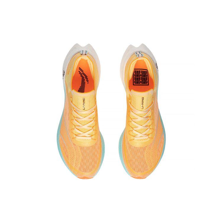 Кроссовки для бега Li Ning Feidian Challenger, цельные, с высоким отскоком, для гонок, с низким верхом, женские кроссовки, флуоресцентно-желтые ARMS012-4