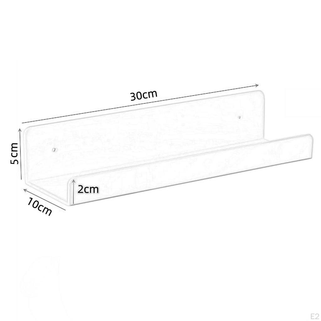 2 акриловые плавающие настенные полки, книжные полки для детей, органайзер, выступ