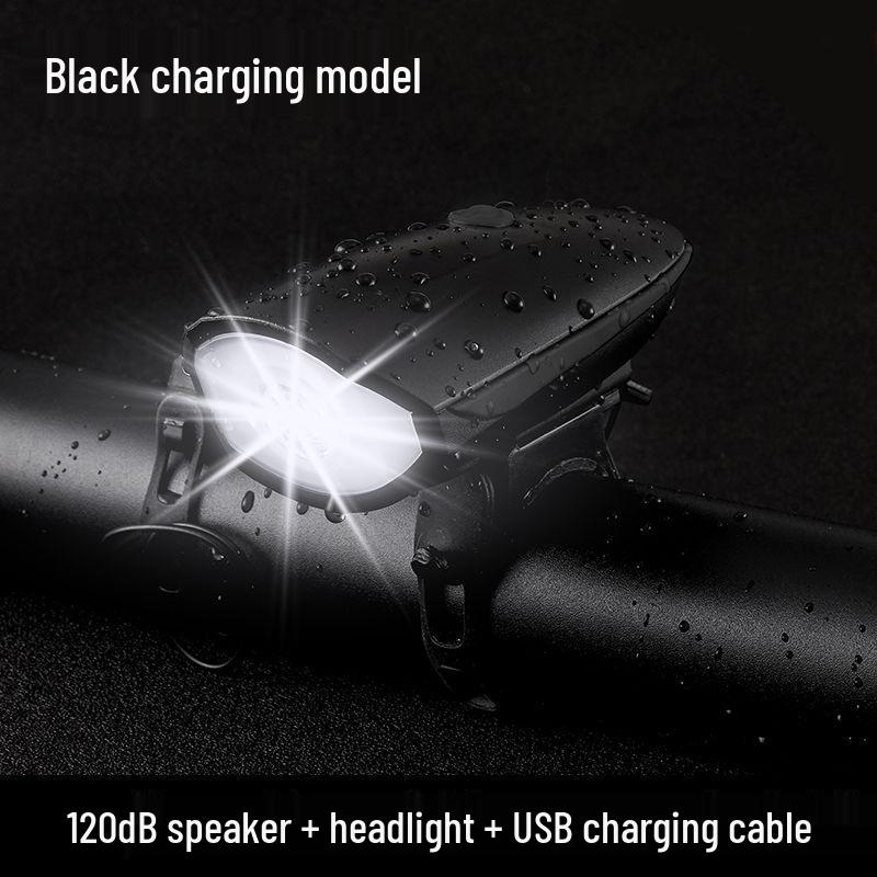 Перезаряжаемый через USB велосипедный гудок и фара - Водонепроницаемый многофункциональный велосипедный фонарь для ночной езды