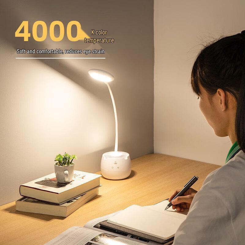 Deli LED Foldable Desk Lamp with Pen Holder