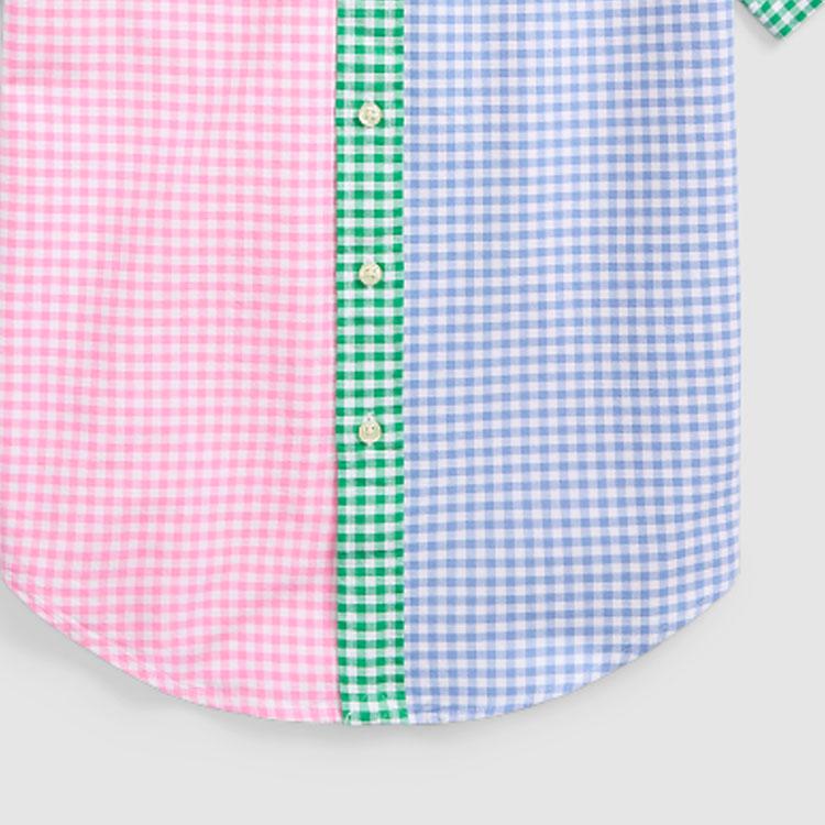 Polo Ralph Lauren SS24 клетчатый принт однобортная повседневная рубашка с коротким рукавом детские рубашки многоцветные CWPOWOVY6820466-999