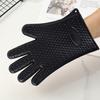 1 Pair Silicone Gloves Heat Resistant Oven Mitts with Quilted Liner Non-Slip Textured Grip Kitchen Gloves for BBQ Baking Cooking