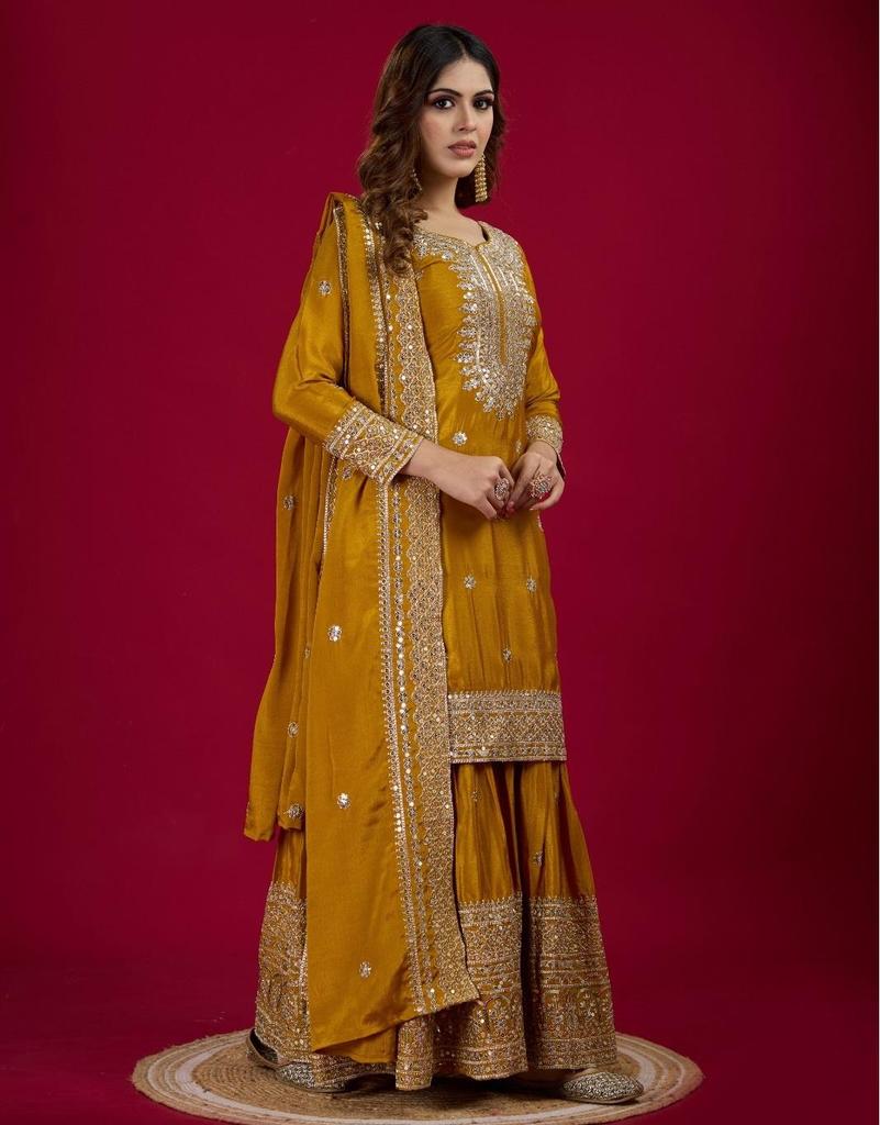 Women Bollywood Pakistani Sharara Salwar Suit Indian Designer Salwar Kameez Set Dress