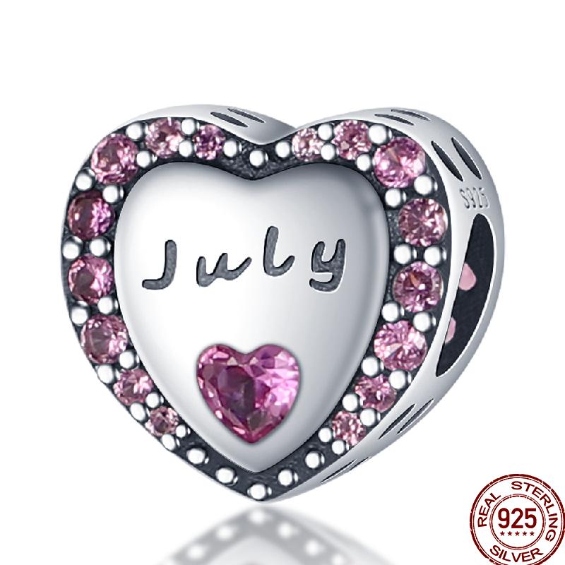 Genuine 925 Silver December Love Star Shaped Shiny Zirconia Beads Suitable For Pan 925 Bracelet Exquisite