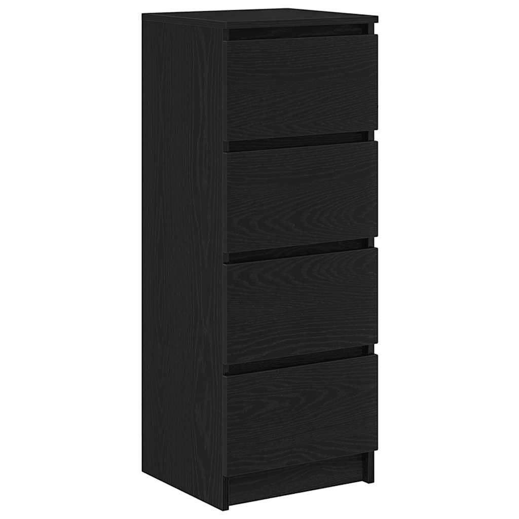 Sideboard in Black Oak Look 37.5 x 35 x 99 cm Particleboard