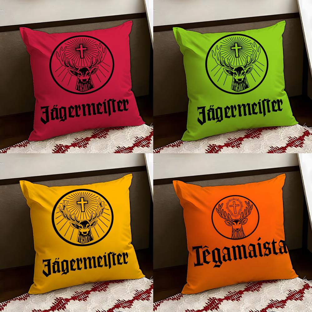 JJagermeister Cushion Cover Reversible Soft Durable Pillow Cover Home Car MultiScene Use for Daily Comfort