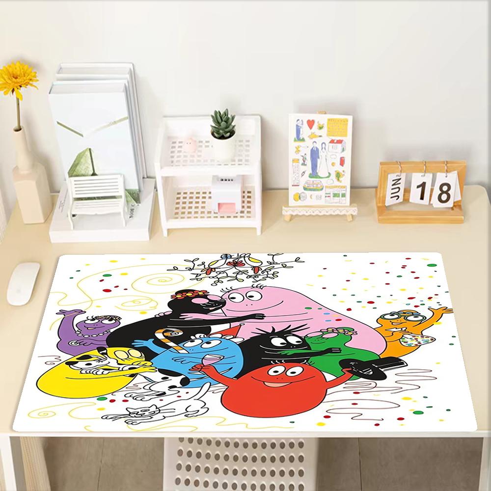 Barbapapa Theme Mouse Pad, Non Slip Rubber Base, Multifunctional Office & Home Decor, Perfect for Workspace Personalization.