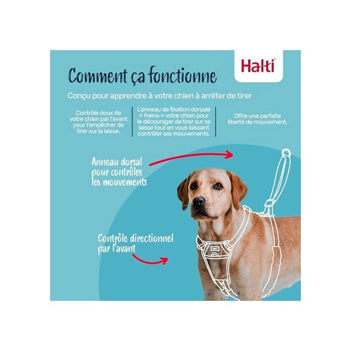 Harnais anti-traction pour chien - Halti - Réfléchissant - Sangle rembourrée - Taille S - Vert Forêt - Camouflage