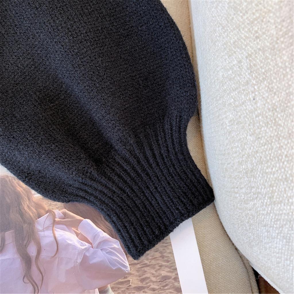 Японский ленивый двухсекционный свитер для женщин, новый осенний, замедляющий старение, укороченный трикотажный топ с воротником-поло из иностранного материала