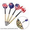 Safe Darts 12Pieces 14g Darts Set Soft Plastic Tip Plastic Barrels Iron Golden Plated Shaft Plastic Flight with 100 Tip