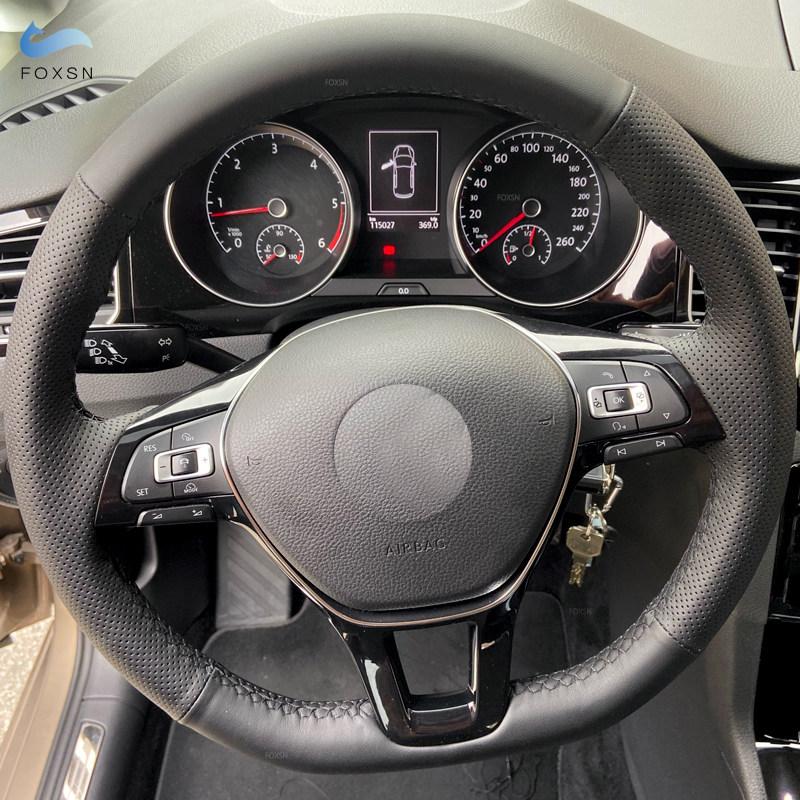 Автомобильные аксессуары, накладка на руль из перфорированной микрофибры для VW Golf 7 MK7 Jetta Passat B8 New Polo Tiguan