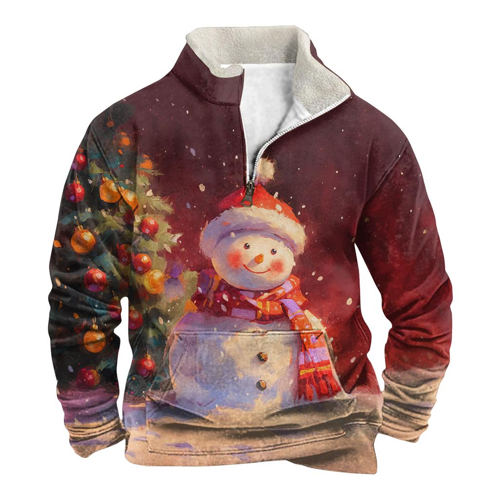 Spring And Men's Standing Collar Sweatshirt Is Outdoor Casual Sweaters Tops