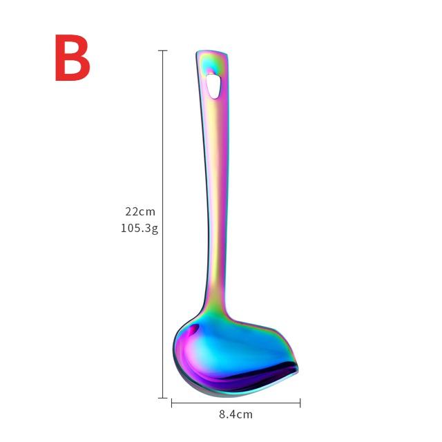 Ложки из нержавеющей стали для соуса, ложка с носиком, маленький половник для супа, сервировочная ложка, ложка для масла, кухонный инструмент