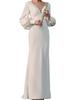 Wedding Long Wedding White Bride Dress [Fiveen] Dress, Sleeve, V-Neck, Pre-Photoshoot Dress, Mermaid, Recital, After-Party, Long, Dress, (S)