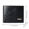 Short men's wallet thin   high-value eagle pattern student youth soft leather coin purse card package