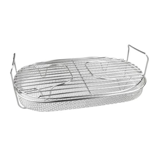 Решетка для жарки из нержавеющей стали, усиленный противень для выпечки, подставка для барбекю для курицы, рыбы, овощей