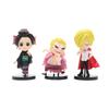 6-piece One Piece Cartoon Miniatures Toy Set Luffy Chopper Zoro Law Ace And Sabo 11cm Height