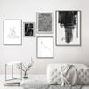 Абстрактное настенное искусство Плакат Черно-белая живопись Холст для интерьера Картина для дизайна дома Художественные принты Декор комнаты Без рамки