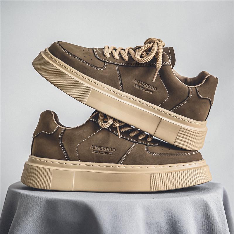 Мужские летние нескользящие кеды для скейтборда - Износостойкая спортивная обувь на толстой подошве для подростков (2024)