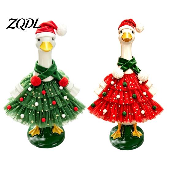 Holiday Porch Goose Clothes Christmas Outfit, Santa Dress with Plush Scarf And Decor for Garden Hat Apparel, Festive Winter Costume Outdoor Lawn Cute
