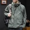 Свободная куртка с капюшоном, мужская, весна и осень, многофункциональная, большого размера, повседневная, мужская, весенняя, новый стиль