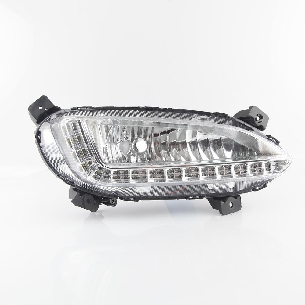 Hyundai IX45 (2013-2015) Дневные ходовые огни с указателями поворота и противотуманными фарами - Модернизация