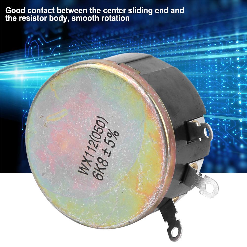 WX112(050) 6.8K 5W однооборотный винтовой резьбовой вращающийся проволочный потенциометр