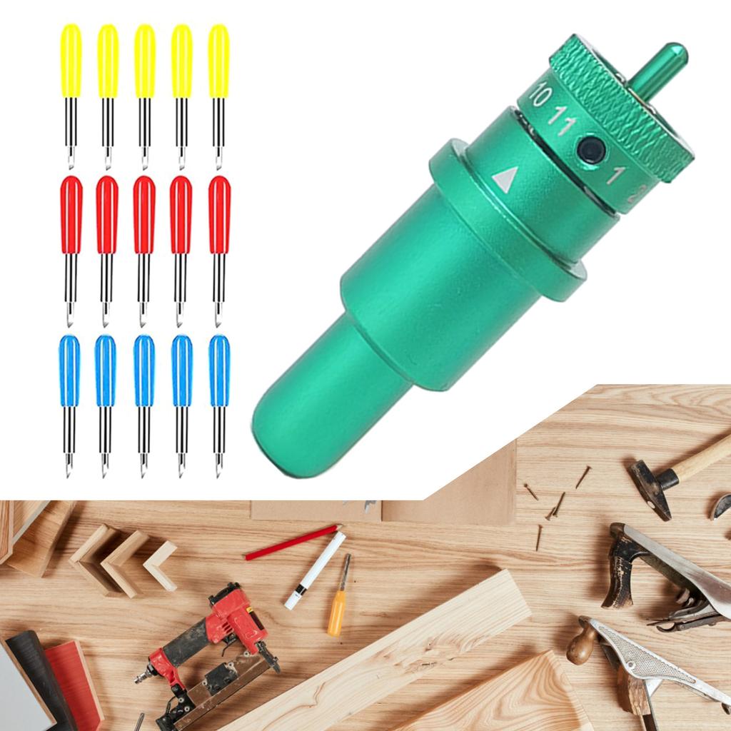 30 45 60 Degree Aluminum Alloy Lettering Blade Cutter Blade for Cutting Plotter,Pack of 16