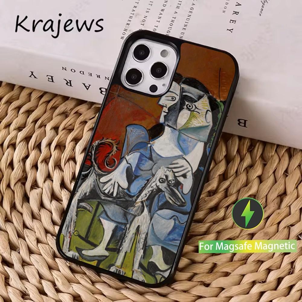 Art P-Pablo Phone Case For iPhone 16,15,14,13,12,11,Pro,Max,Plus,Mini, Magsafe,Magnetic Wireless Charging Case