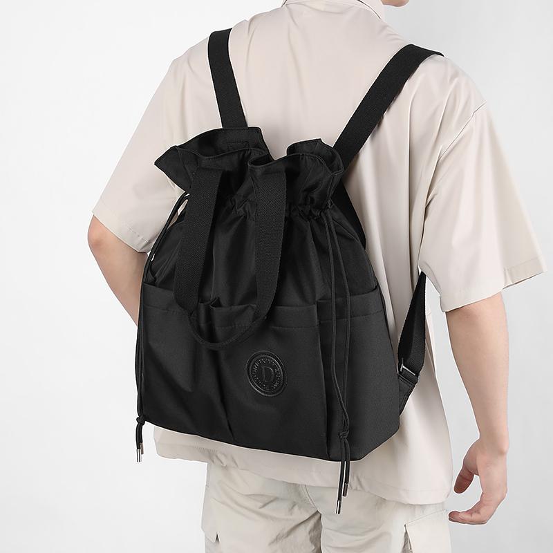 Women's Drawstring Backpack Multifunctional Travel Bag Portable Shoulder Bag Men's Large Capacity Backpack