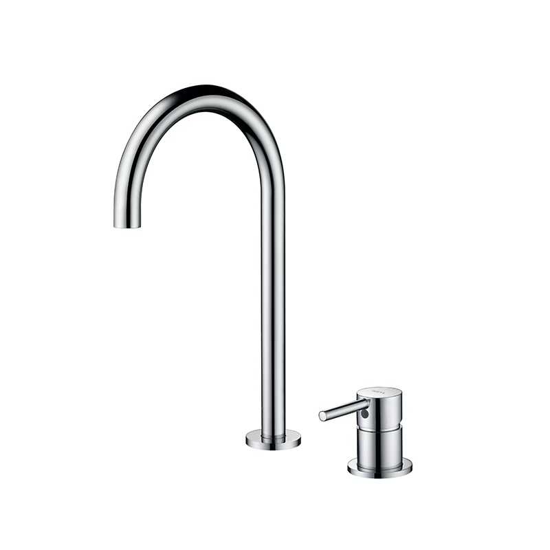 Никель/Серый Латунь Отдельный Смеситель для Раковины в Ванную Комнату Двух отверстий Однорычажный Горячий и Холодный Смеситель для Умывальника для Дома